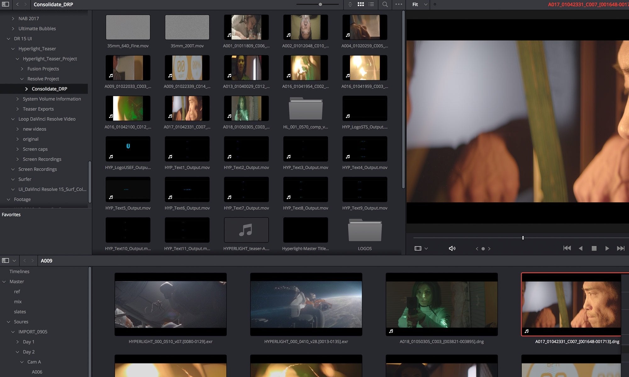 DaVinci Resolve��Ƶ������������ʾһ��������Ӱ